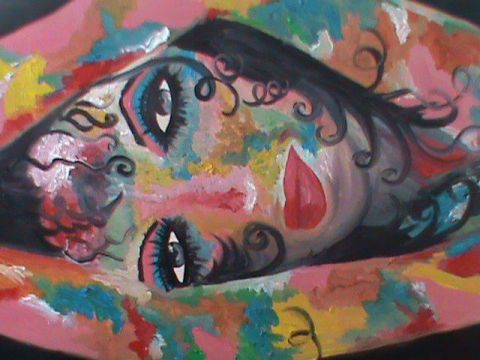 femme peinte